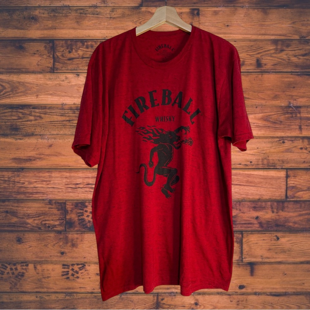 5 for $25🔥Fireball Whiskey Heather Red Short Sleeve T-Shirt XL
